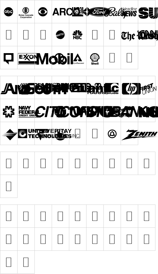 character map