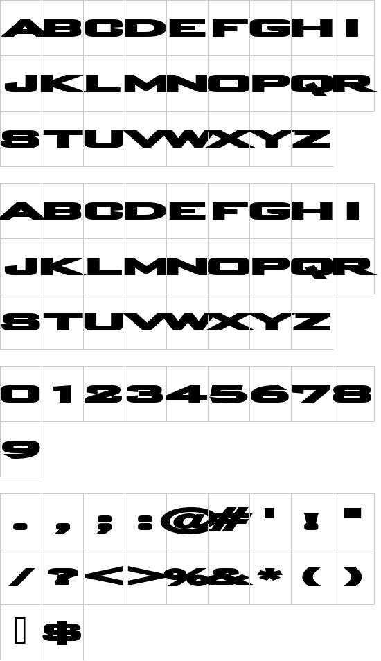 character map
