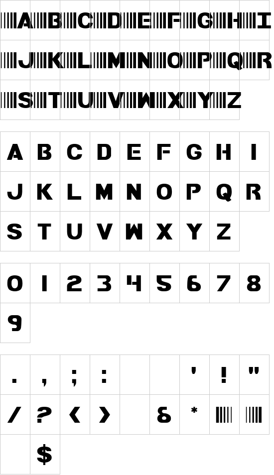 character map