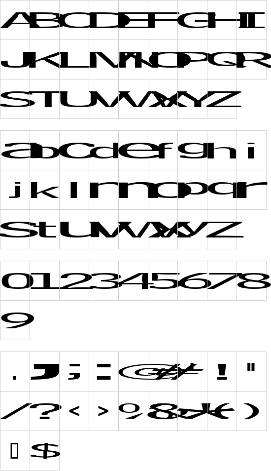 character map